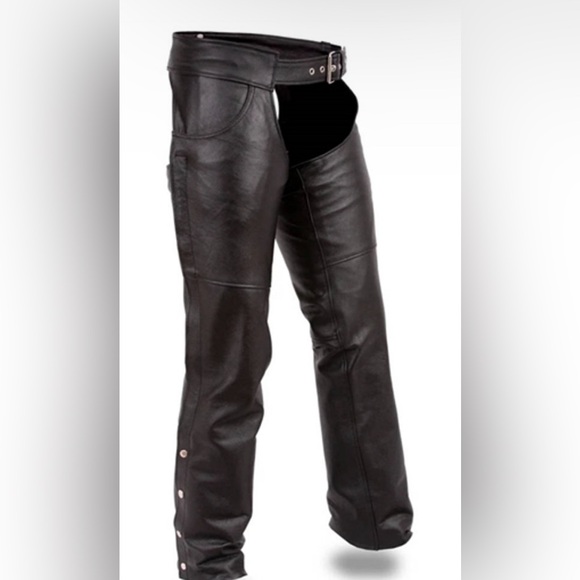Harley Davidson Unisex Premium Cowhide Leather Motorcycle Chap•Size Unisex Small - Picture 1 of 8